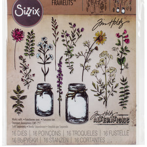 Sizzix Tholtz Framelits Die Flower Jar