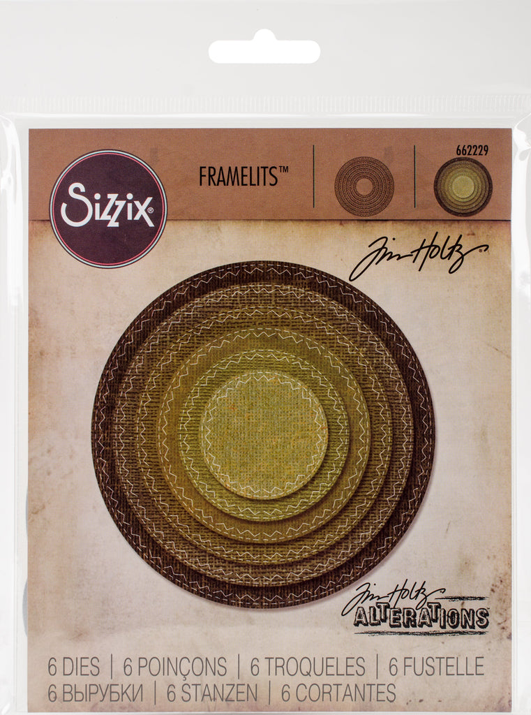 Sizzix Tholtz Framelits Die Stitched Circles