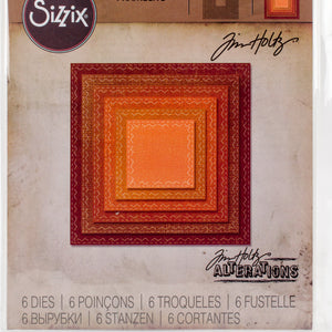 Sizzix Tholtz Framelits Die Stitched Square Sq