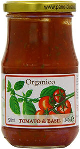 Organico Tomato and Basil Organic Sauce from Tuscany 340 g (Pack of 6)