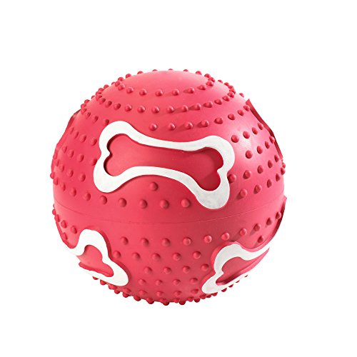 Dog Toy Ball, 12 Cm Rubber Red  Pack Of 3 | Hunter