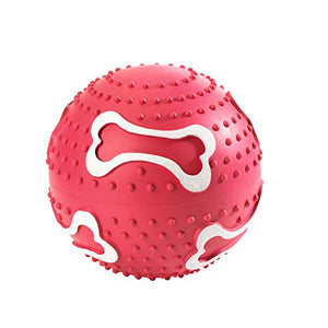 Dog Toy Ball, 12 Cm Rubber Red  Pack Of 3 | Hunter