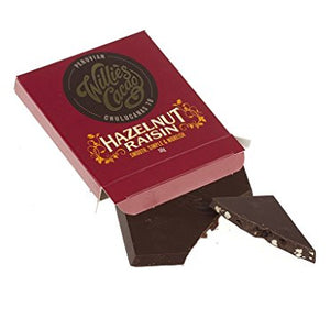 Willie's Hazelnut Raisin dark chocolate bar