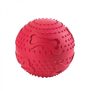 Dog Toy Treat Ball, 7,5 Cm Rubber Red  Pack Of 3 | Hunter