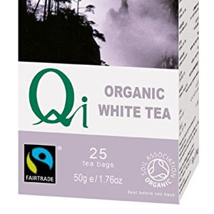 QI HERBAL HEALTH Organic Fairtrade White Tea 25bags (PACK OF 6)