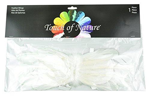 Premier Porcelain 7.5-Inch Feather Angel Wing, 15-Inch Span, White