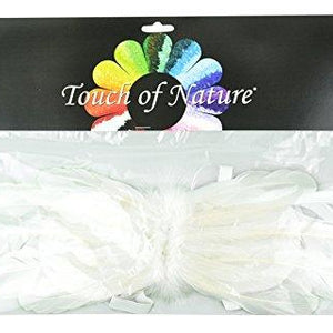 Premier Porcelain 7.5-Inch Feather Angel Wing, 15-Inch Span, White