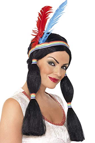 Smiffy's Indian Princess Wig - Black