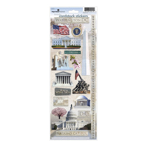 Paper House Productions STCX-0119E Travel Cardstock Stickers, Washington DC 2 (6-Pack)