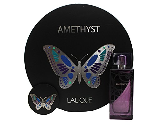 Lalique Amethyst Eau de Parfum Spray and Mirror Gift Set For Her, 100 ml
