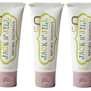 Jack N' Jill Natural Toothpaste Organic 50g, Set of 3 - Raspberry