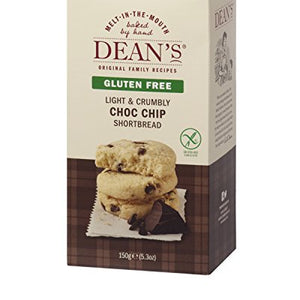 Dean's Gluten Free Chocolate Chip Shortbread Rounds 150 g (Pack of 4)
