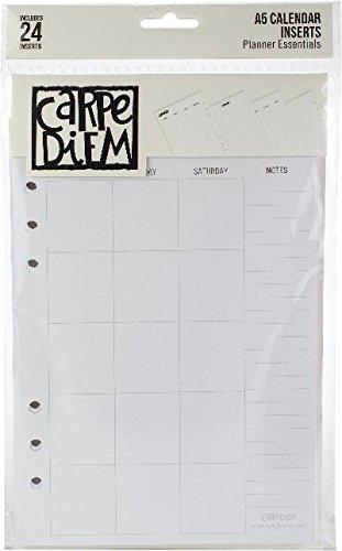 Simple Carpe Diem A5 Planner Double-Sided Inserts 24/Pkg-Calendar-Undated