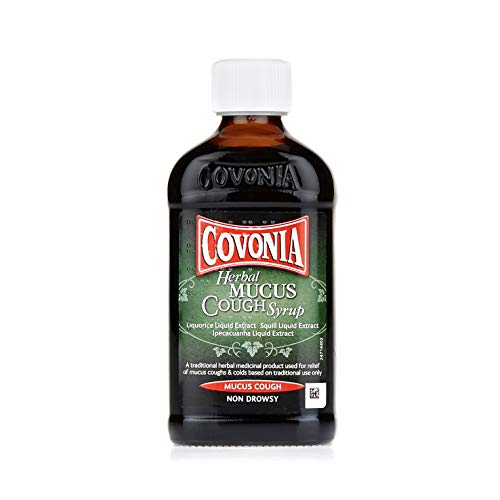 Covonia Herbal Mucus Cough Syrup, Traditional Herbal Remedy for Cold Relief, Non-Drowsy Formula – 300ml