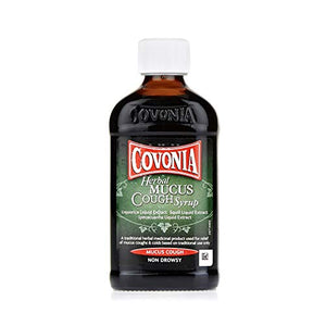 Covonia Herbal Mucus Cough Syrup, Traditional Herbal Remedy for Cold Relief, Non-Drowsy Formula – 300ml