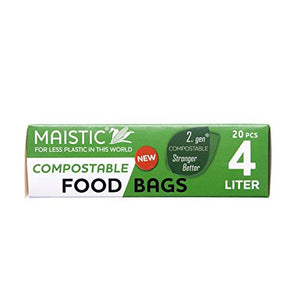 Maistic Compostable Food/Freezer Bags 4 LTR 20 per Pack