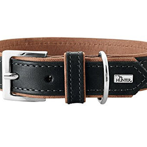 Collar Porto, 60 Black/Cognac, Leather | Hunter