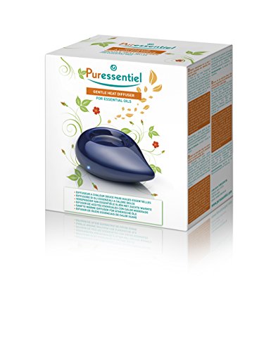 Puressentiel Blue Gentle Heat Diffuser – Essential oils diffuser, aromatherapy and sensorial wellbeing, automatic shut-off - for home, office, hotel, spa