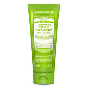 Dr. Bronner's Shaving Gel, Lemongrass Lime - 7 ounces