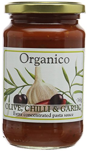 Organico Olive, Chilli and Garlic Organic Sauce 360 g (Pack of 6)