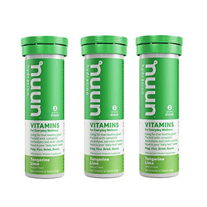 Nuun Vitamins: Tangerine Lime Daily Hydration Supplement (3 Tubes of 12 Tabs)