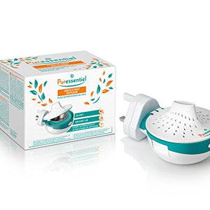 Puressentiel Plug-in Gentle Heat Diffuser for Essential oils – Aromatherapy Diffuser – Aromatic diffusion, silent, clean, effective - For home, office, hotel, spa - Secure lid, UK plug