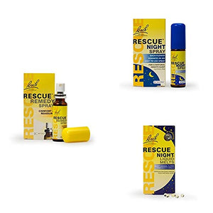 Rescue Remedy Spray 20ml, Night Spray 20ml and Night Liquid Melts 28 capsules