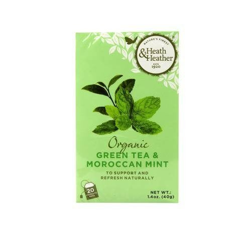 Heath And Heather Organic Green Tea & Moroc Mint 20bag X 5 (Pack of 5)
