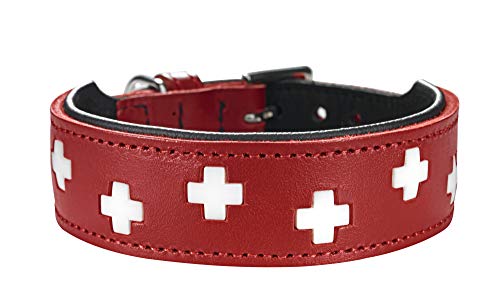 Collar Swiss Plus Nickel Gr.55 Organic Leather Red/Nappa Black | Hunter