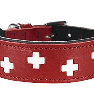 Collar Swiss Plus Nickel Gr.65 Organic Leather Red/Nappa Black | Hunter