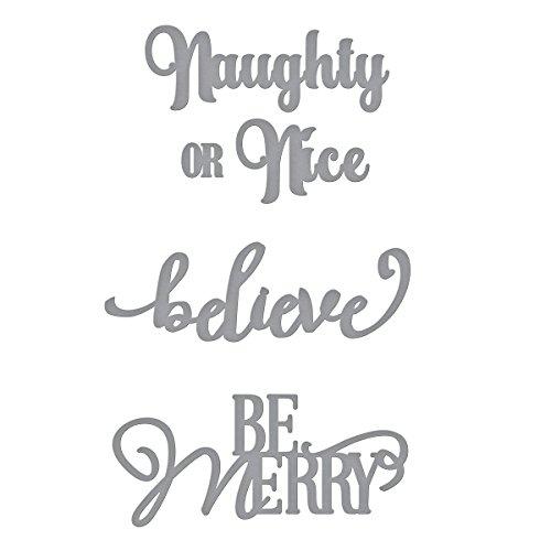 Spellbinders Die D-Lites Naughty Or Nice Etched/Wafer Thin Dies