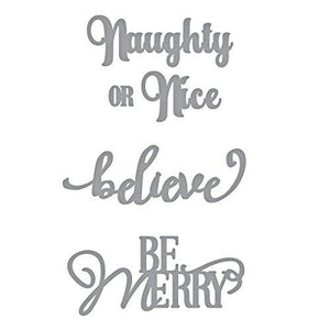 Spellbinders Die D-Lites Naughty Or Nice Etched/Wafer Thin Dies