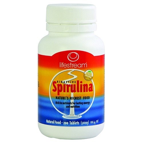 Lifestream Spirulina 500mg 100 tablet X 2 (Pack of 2)