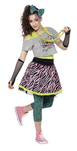 Smiffys Teen's 80's Wild Child Costume, Top, Vest, Skirt, Leggings, Gloves & Headband, Size: S, Colour: Multi-Colour, 44345
