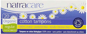 Natracare Tampons Non-Applicator Regular 20 Ct, Set of 4
