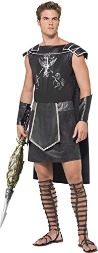 Smiffys Male Dark Gladiator Costume,Black,Large
