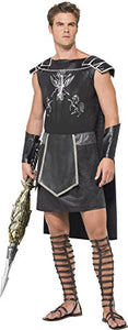 Smiffys Male Dark Gladiator Costume,Black,Large