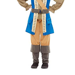 Smiffys 48779S Officially Licensed Horrible Histories Pirate Captain Costume, Unisex Children, Blue, S - Age 4-6 years