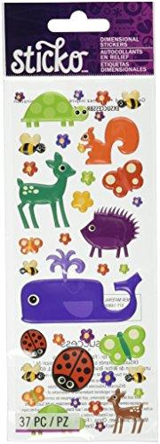 Puffy Classic Stickers-Animals