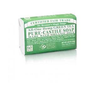 Dr Bronner Org Green Tea Soap Bar 140g x 6 (Pack of 6)