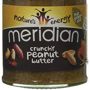 Meridian Natural Crunchy Peanut Butter - No Added Sugar and Salt 280 g (Pack of 6)