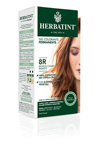 Herbatint Permanent Herbal Hair Colour Gel, 8R Light Copper Blonde, 150 ml