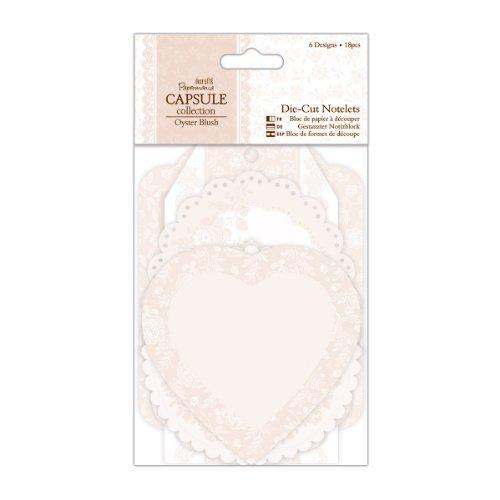 Papermania Oyster Blush Die-Cut Notelets 18/Pkg-6 Designs/3 Each
