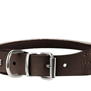 Collar Round & Soft Elk 40/8 Elkskin Dark Brown, 33-37 Cm | Hunter