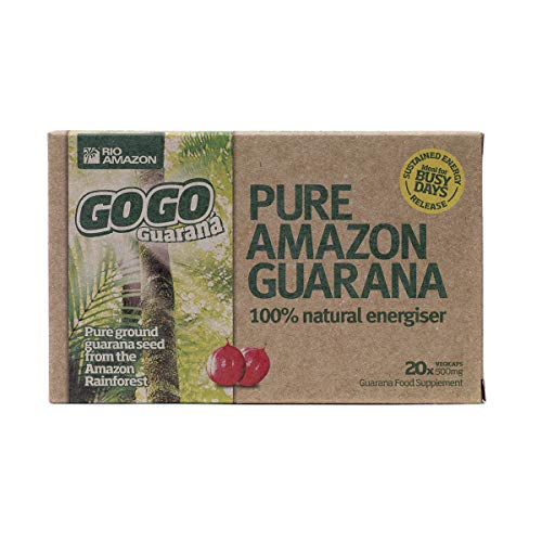 Rio Trading 500 mg Amazon GoGo Guarana 20 Capsules - Pack of 2