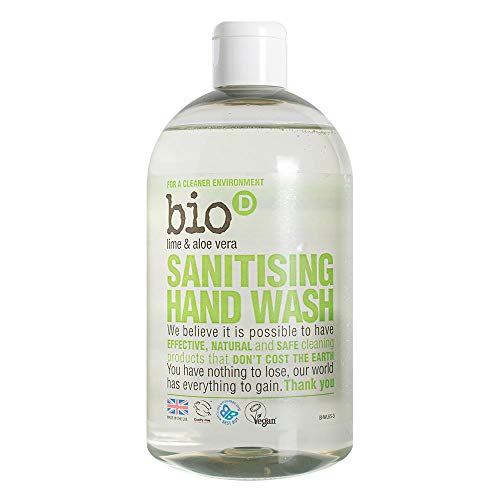 Bio-D Sanitising Hand Wash Lime/Aloe 500ml X 3 (Pack of 3)