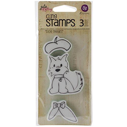 Prima Marketing Julie Nutting Mixed Media Cling Rubber Stamps -Dog Treats, 1-Inch by 1.5-Inch by 2-Inch by 2.25-Inch