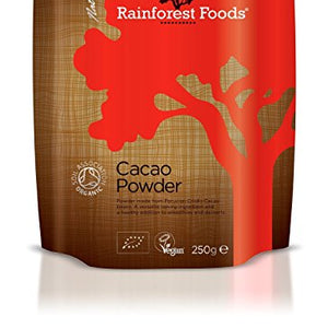 Rainforest Foods Organic Peruvian Cacao Powder 250g (2 pack)