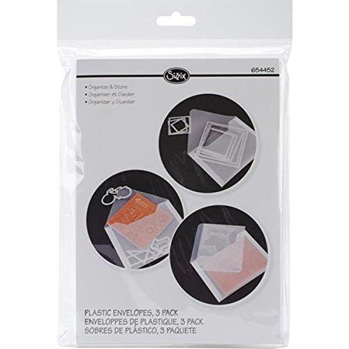 Sizzix Plastic Envelopes, 6.875 by 5-Inch, 3/Pack
