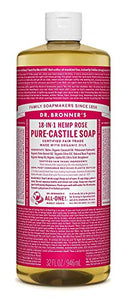 Dr. Bronner 'S Magic Soaps 18 In 1 Pure Castile Soaps Rose 32 Fl Oz